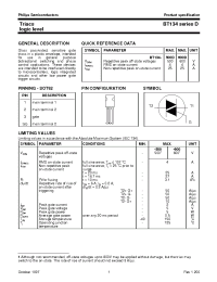 Datasheet BT134 manufacturer Philips